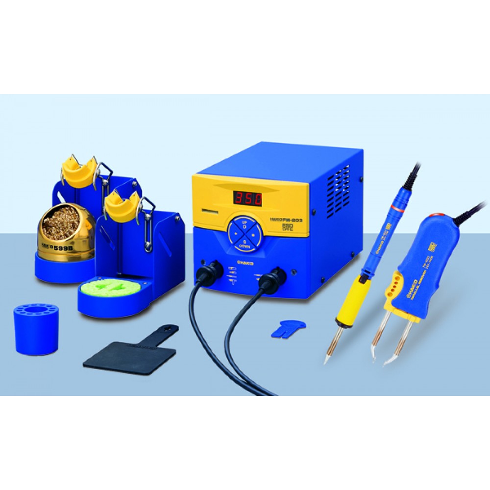 Hakko Fm 3 Ts Control Unit Including One 70w Soldering Iron And One 140w Hot Tweezer Batter Fly