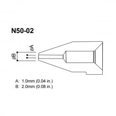 HAKKO N50B-02 S-Nozzle - Size Φ 1.0 mm for HAKKO FR-300
