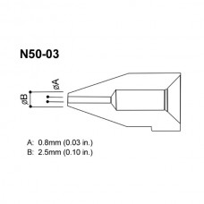 HAKKO N50-03 Nozzle - Size Φ 0.8 mm for HAKKO FR-300