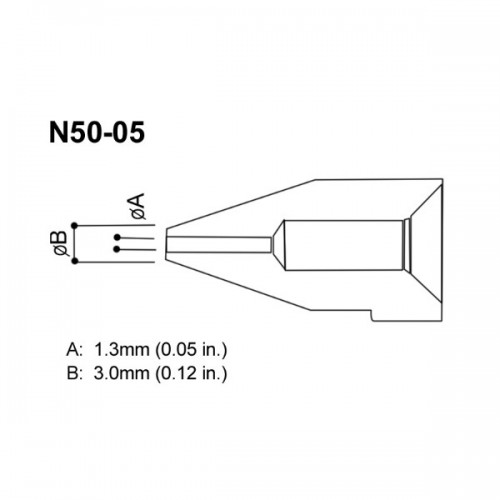 HAKKO N50B-05 Nozzle - Size Φ 1.3 mm for HAKKO FR-300