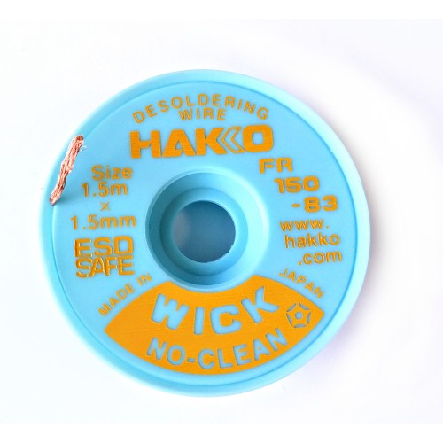 Hakko FR150-83 Desoldering Wick No Clean 1.5 mm x 1.5 mt
