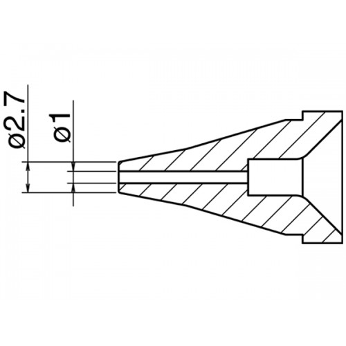 HAKKO N60-02 Nozzle - Size Φ 1.0 mm per HAKKO FR-400 HAKKO N60-02 Nozzle - Size Φ 1.0 mm per HAKKO FR-400