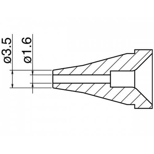 HAKKO N60-04 Nozzle - Size Φ 1.6 mm per HAKKO FR-400 HAKKO N60-04 Nozzle - Size Φ 1.6 mm per HAKKO FR-400