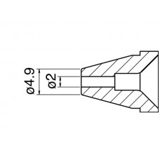 HAKKO N60-05 Nozzle - Size Φ 2.0 mm per HAKKO FR-400