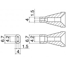 HAKKO N60-08 Nozzle - Size 4.2x1.5 mm per HAKKO FR-400