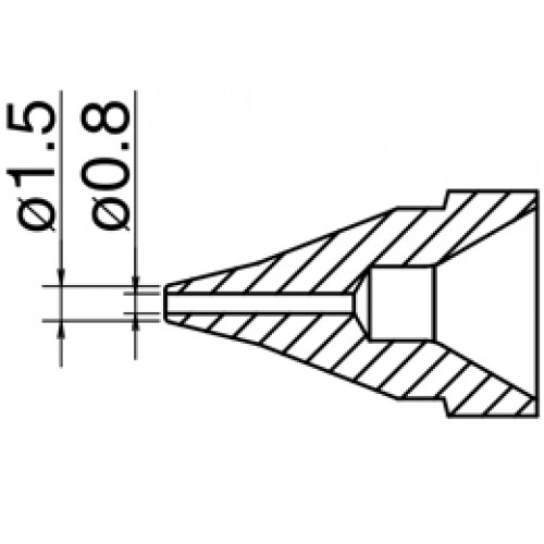 HAKKO N61-02 Nozzle SS type - Size Φ 0.8 mm HAKKO N61-02 Nozzle SS type - Size Φ 0.8 mm