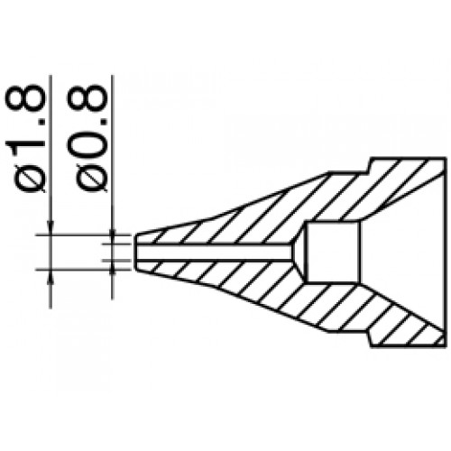 HAKKO N61-04 Nozzle S type - Size Φ 0.8 mm