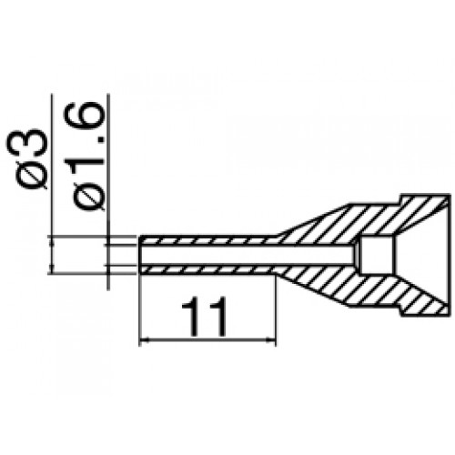 HAKKO N61-14 Nozzle Long type - Size Φ 1.6 mm