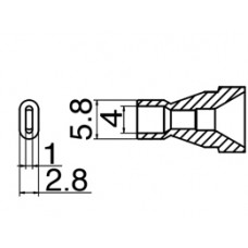 HAKKO N61-16 Nozzle Oval type - Size 4x1 mm
