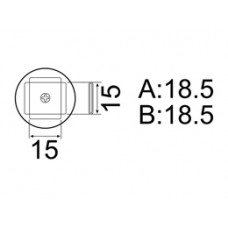 HAKKO A1135B PLCC hot air nozzle, Size 17.5 x 17.5(44pin)