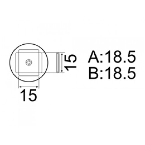 HAKKO A1135B PLCC hot air nozzle, Size 17.5 x 17.5(44pin)