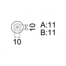 HAKKO A1188B PLCC hot air nozzle, Size 9 x 9(20pin)