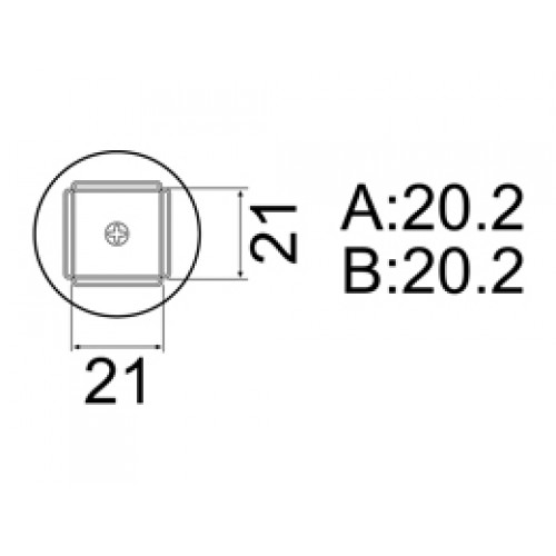 HAKKO A1261B QFP hot air nozzle, Size 20 x 20 HAKKO A1261B QFP hot air nozzle, Size 20 x 20