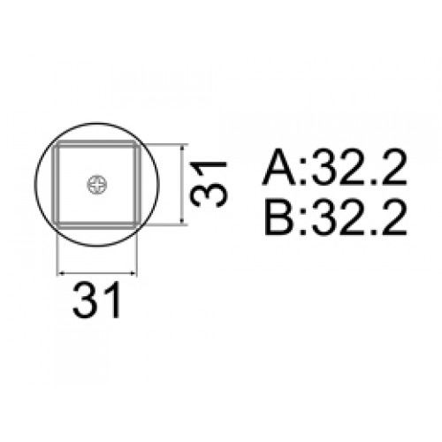 HAKKO A1265B QFP hot air nozzle, Size 32 x 32 HAKKO A1265B QFP hot air nozzle, Size 32 x 32