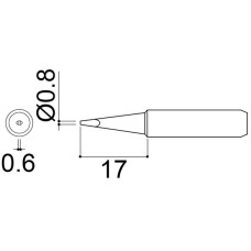HAKKO 900M-T-0.8D Shape-0.8D soldering tip