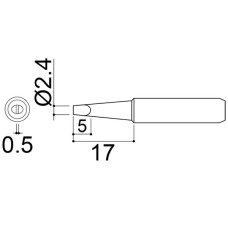 HAKKO 900M-T-2.4D Shape-2.4D soldering tip