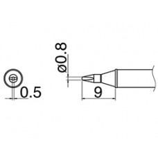HAKKO T31-02D08 Shape-0.8D Soldering Tip for FX-100 Temp. 400°C