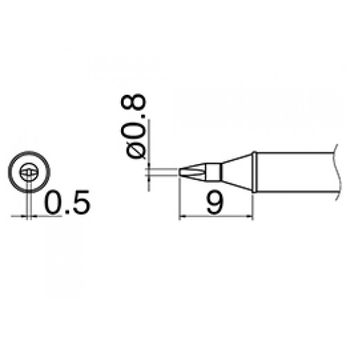 HAKKO T31-02D08 Shape-0.8D Soldering Tip for FX-100 Temp. 400°C