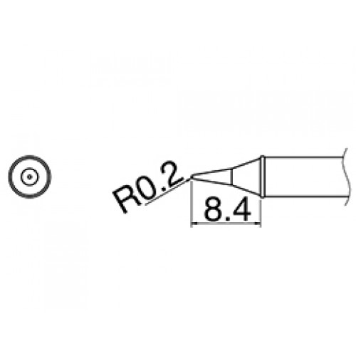 HAKKO T31-02I Shape-I Soldering Tip for FX-100 Temp. 400°C