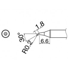 HAKKO T31-02JS02 Shape-0.2RSSB Soldering Tip for FX-100 Temp. 400°C