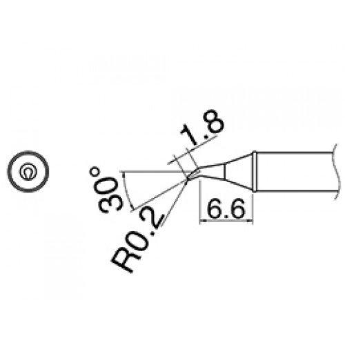 HAKKO T31-02JS02 Shape-0.2RSSB Soldering Tip for FX-100 Temp. 400°C HAKKO T31-02JS02 Shape-0.2RSSB Soldering Tip for FX-100 Temp. 400°C