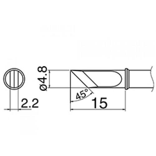 HAKKO T31-02KU Shape-KU Soldering Tip for FX-100 Temp. 400°C HAKKO T31-02KU Shape-KU Soldering Tip for FX-100 Temp. 400°C