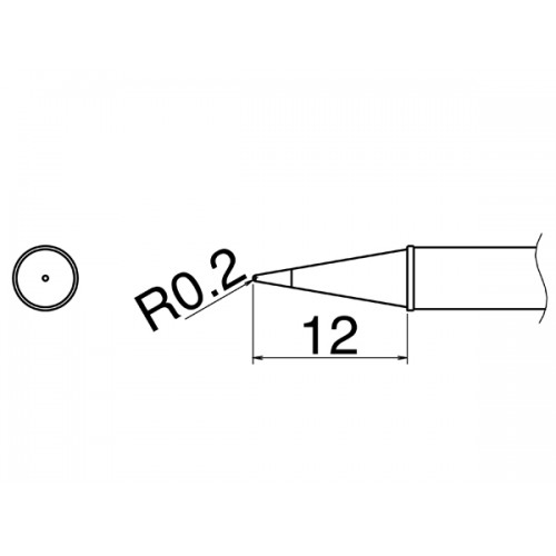 HAKKO T31-03BL Shape-BL Soldering Tip for FX-100 Temp. 350°C