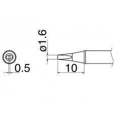 HAKKO T31-03D16 Shape-1.6D Soldering Tip for FX-100 Temp. 350°C