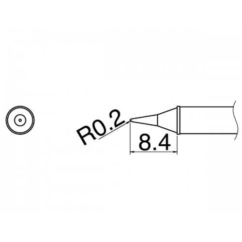 HAKKO T31-03I Shape-I Soldering Tip for FX-100 Temp. 350°C