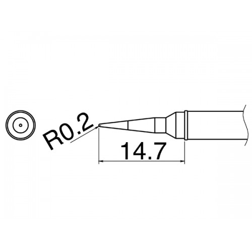 HAKKO T31-03IL Shape-IL Soldering Tip for FX-100 Temp. 350°C