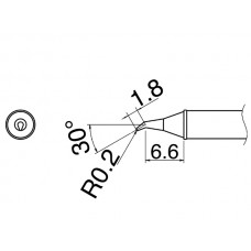 HAKKO T31-03JS02 Shape-0.2RSSB Soldering Tip for FX-100 Temp. 350°C