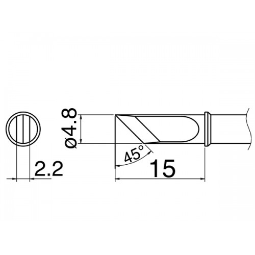 HAKKO T31-03KU Shape-KU Soldering Tip for FX-100 Temp. 350°C HAKKO T31-03KU Shape-KU Soldering Tip for FX-100 Temp. 350°C