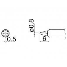 HAKKO T31-03WD08 Shape-0.8WD Soldering Tip for FX-100 Temp. 350°C