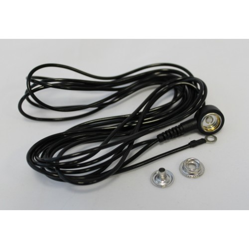 Iteco Black Ground Cable 3m., female button 10mm / eylet Iteco Black Ground Cable 3m., female button 10mm / eylet