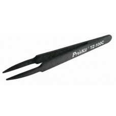 Pro'sKit TZ-100C ESD SafeTweezer, round tip 