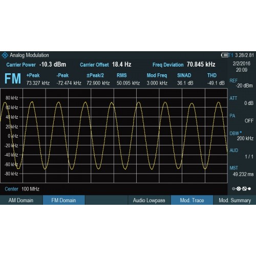 Rohde & Schwarz FPH-K7 AM/FM/PHIM Modulation Analysis Rohde & Schwarz FPH-K7 AM/FM/PHIM Modulation Analysis