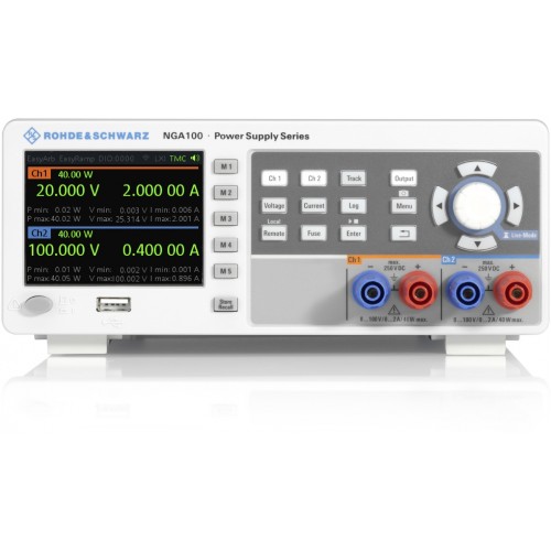 Rohde & Schwarz NGA142 80 W, 2 x 100V , 2A , 2 channel DC power supply