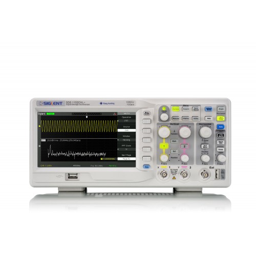 SIGLENT SDS1102CML+ Digital Oscilloscope 100MHz 2 channels 2Mpts 7” display SIGLENT SDS1102CML+ Digital Oscilloscope 100MHz 2 channels 2Mpts 7” display