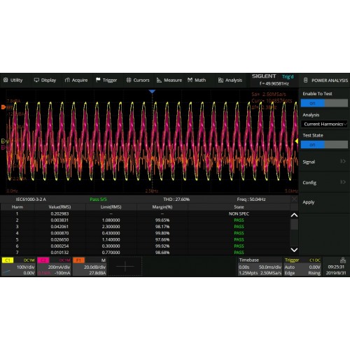 SIGLENT SDS-5000X Power Analysis SW activation