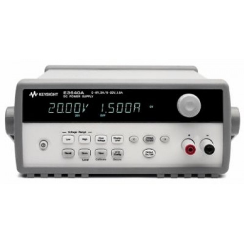 KEYSIGHT E3642A - DC power supply, dual range: 0-8V/ 5A and 0-20V/ 2.5A, 50 W. GPIB, RS-232