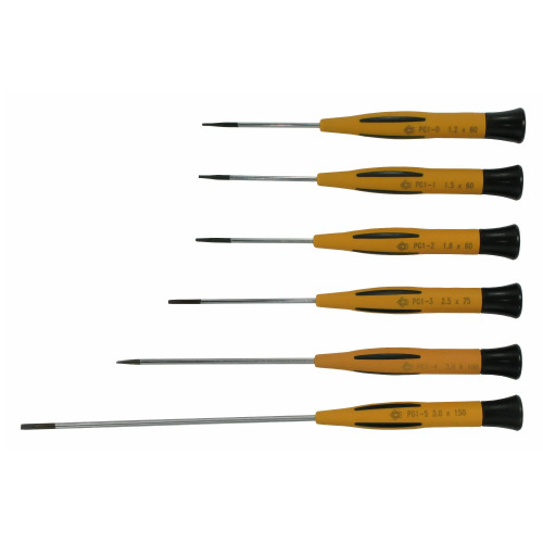 Piergiacomi KITS Kit composed by 6 precision screwdrivers Slot blades