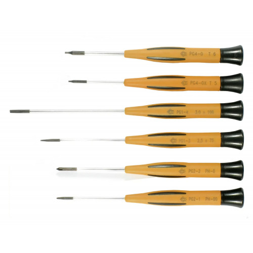 Piergiacomi KITSPT Kit composed by 6 precision screwdrivers (2 Phillips, 2 Slot and 2 Torx) Piergiacomi KITSPT Kit composed by 6 precision screwdrivers (2 Phillips, 2 Slot and 2 Torx)