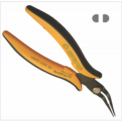Piergiacomi PN 2002 PM Long smooth 45° bent round-nose pliers