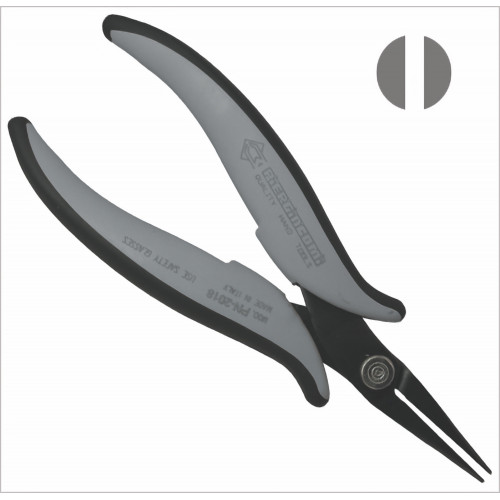 Piergiacomi PN 2018 D Pinza becchi lunghi piatti lisci e tondi, versione ESD