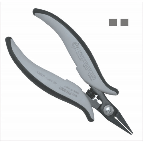 Piergiacomi PN 5001 D Short serrated needle-nose pliers, thickness 5 mm, ESD version Piergiacomi PN 5001 D Short serrated needle-nose pliers, thickness 5 mm, ESD version