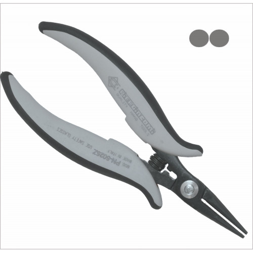 Piergiacomi PN 5025 Z D Long serrated round-nose pliers, ESD version