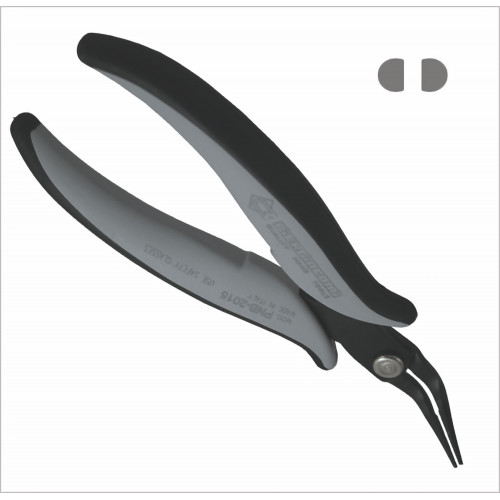 Piergiacomi PNB 2015 D Long serrated 45° bent chain-nose pliers, ESD version Piergiacomi PNB 2015 D Long serrated 45° bent chain-nose pliers, ESD version
