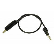 Pomona 1166-12-0, Allig Cl, Banana Plug  (Black)