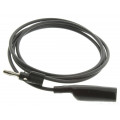 Pomona 1166-48-0, Allig Cl, Banana Plug (Black)