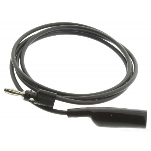 Pomona 1166-48-0, Allig Cl, Banana Plug (Black)